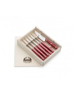 Set 6 coltelli bistecca Smart rosso